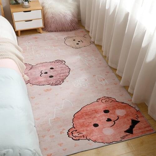 Bedroom bedside carpet can sleep can sit mat girls room home free
