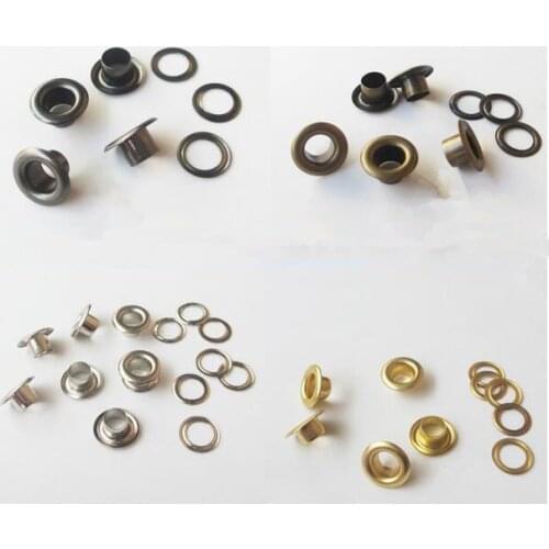 Remachadora De Ojales New Metal Eyelets 500set 3.5mm 7mm Bronze Buttons Clothes Accessory Handbag Findings Eyelet Antique Brass