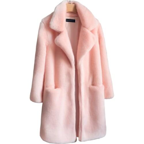 Trending Products Plush famale jacket Elegant Fur coat Women winter jacket Imitation mink coat Warm Outwear Free shipping 1904