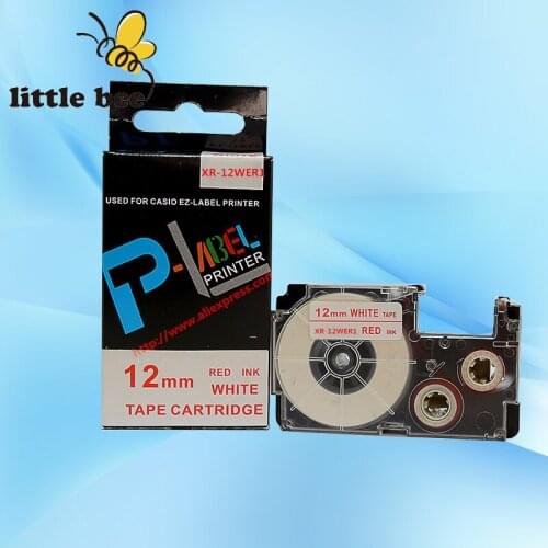 10Pcs XR-9WER1 Mixed color 9mm Compatible CASIO label tape XR-9WER1 XR-9WE1 XR-9X1 XR-9YW1 XR-9RD1 XR-9GN1 XR-9BU1