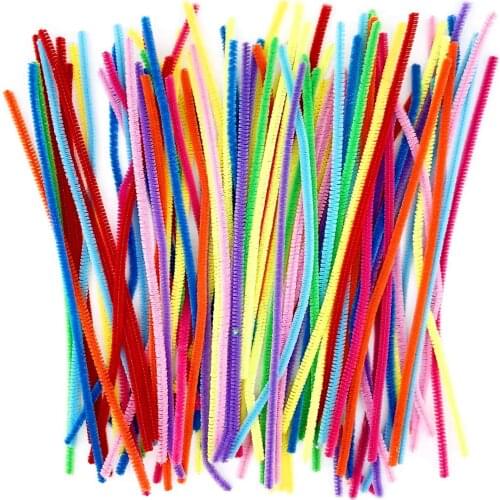 100PCS DIY Colorful Pipe Cleaner Innovative Unique Chenille Stems DIY Handicraft Decoration Accessories