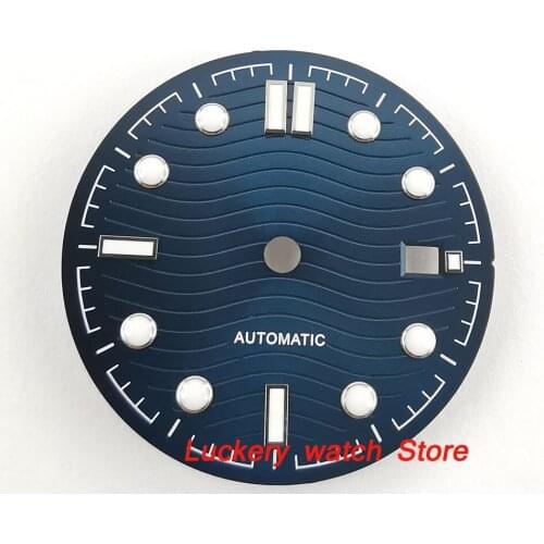 31mm no logo blue Dial Luminous mark fit Miyota 8215 821A，ETA 2824 2836,Mingzhu DG2813/3804 movement-BP42