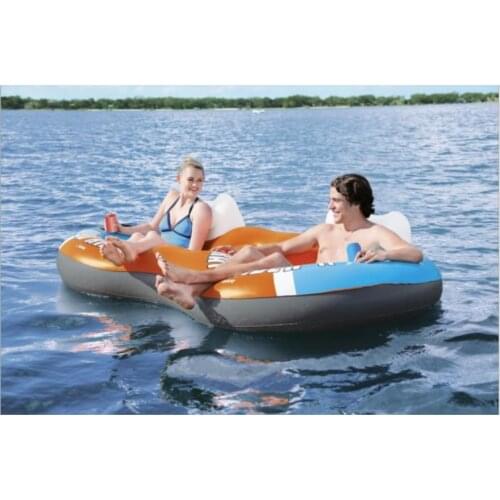43113 double floating ring, water inflatable, recliner, floating row, inflatable, relaxing in summer by playing in the water