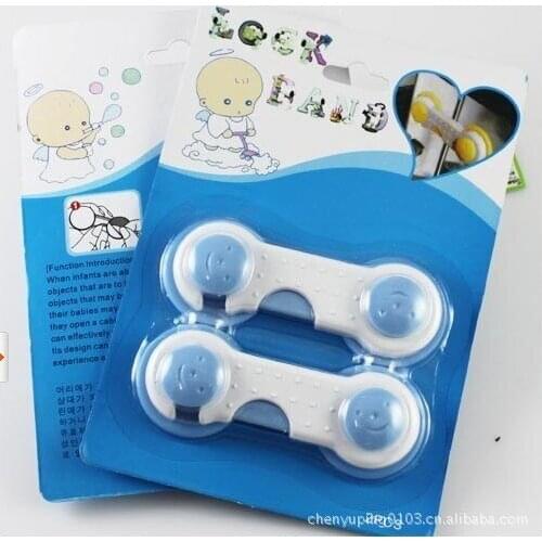 6pcs/lot Blue Child Kid Baby Safety Protection Multifunctional Safe Security Drawer Cabinet Fridge Door Latch Lock Products