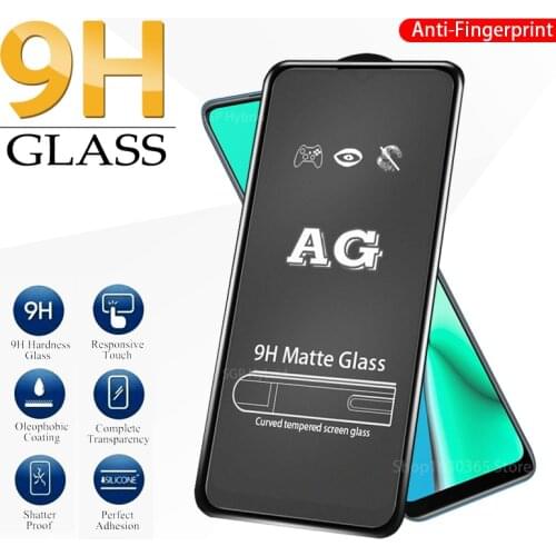9H Full Glue Matte Frosted Tempered Glass For OPPO A5 A9 2020 Screen Protector For OPPO Realme C1 2 3 5 5s X Matte Safety Glass