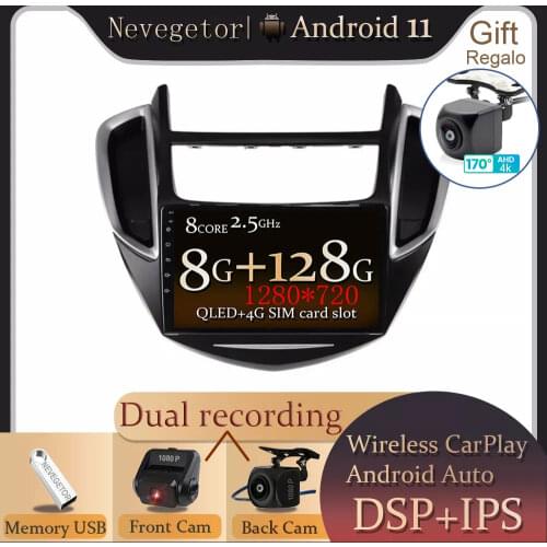 Android 11 8G+128G Car Radio For Holden Chevrolet Trax Tracker 2014-2018 2din 9 Inch WIFI Stereo Multimedia Player Head Unit