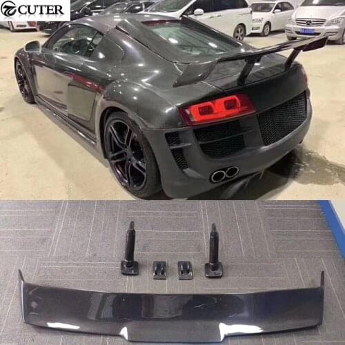 R8 Carbon Fiber Rear Trunk Wing Spoiler for Audi R8 GT V8 V10 Car Tail Lip 08-14
