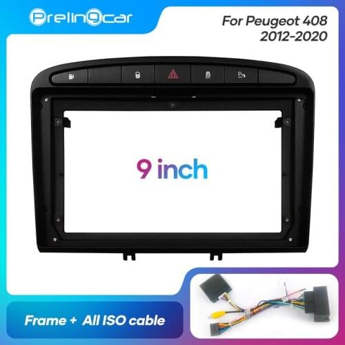 1Din 2Din Car DVD Navigation Radio Fascia Frame For Peugeot 408 2012-2020 Stereo Receiver Player Panel Dash Trim Kits
