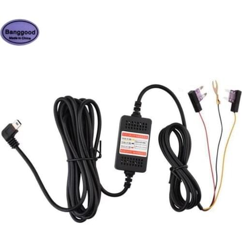 DC 12V/24V to 5V 3A Car Dash Cam Buck Line Streaming Media Driving Recorder ACC Step Down Cable For Dash Camera Auto Charging