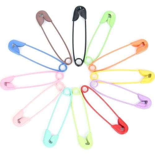 New 50pcs 3cm Mixed Color Brooch Pin For Jewelry Making Fashion Paper Clip Locking Clasp Pin Holder Jewelry Accessories Supplies