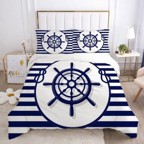 Nordic Style Covers For Single Double Bed Ocean Boys Teens Cartoon Duvet Cover Bedroom Home Textile 3D Printed Decor Bedding Set