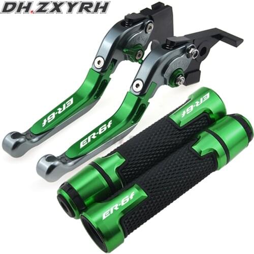 For Kawasaki ER-6F ER6F ER 6F 2009-2016 2013 2014 2015 CNC Extendable Foldable Motorcycle Brake Clutch Levers Handbar End Grips
