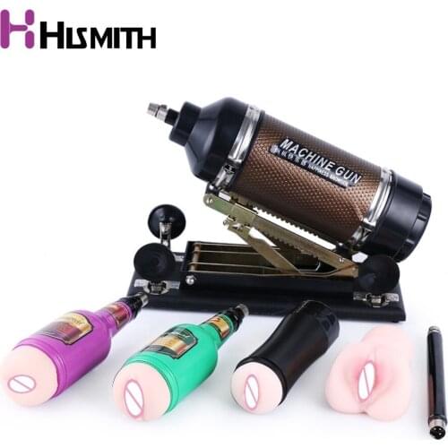 Hismith Golden Cannon Sex Machine Gun Female Masturbation dildo Machines with 4 male masturbatiors dropshipping