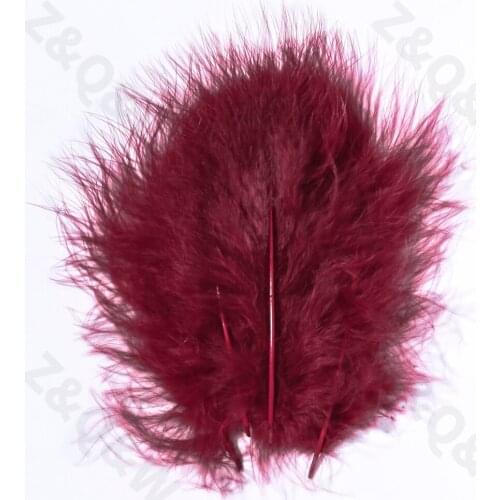 Beautiful 10-15CM turkey full down feathers 4-6 inches dyed wine red 100-500 DIY crafts jewelry dream catcher accessories