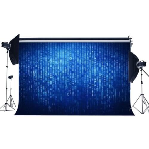 Creative Blue Backdrop Alphabet Numbers Abstract Science and Technology Wallpaper Photography Background for Interior Personal