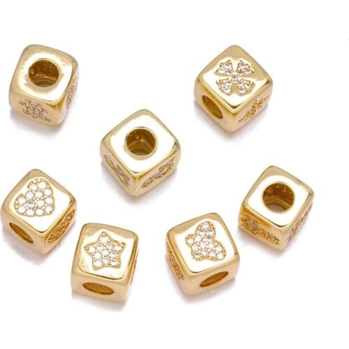 8*2.5mm Micro Pave Jewelry Charm Flower Beads For Jewelry Making Supplies For Jewelry Diy Crafts Shining Zircon Beads Bijoux