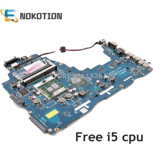 NOKOTION Laptop Motherboard For TOSHIBA Satellite C660 K000111440 PWWAA LA-6842P Mainboard HM55 DDR3 free i5