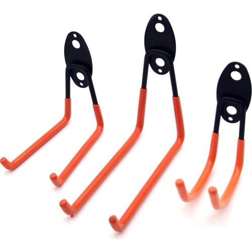 Metal Garage Storage Double Hooks Heavy Duty Wall Mount Non-slip Garage Hanger for Organizing Power Tools Ladders Bulk Items