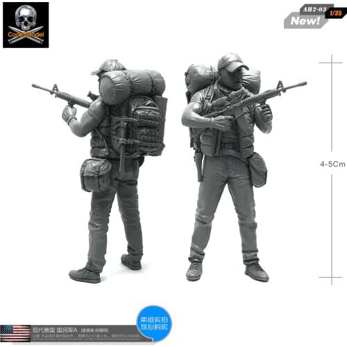 1/35 Resin Figure Model American National Army A Resin Soldier Model Unmounted And Uncolored Ah2-03