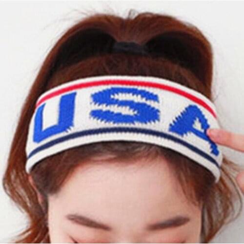 Fashion tide elastic bow rabbit hair circle hair bands top knot knitting wool scarf letter motion wide headband headdress