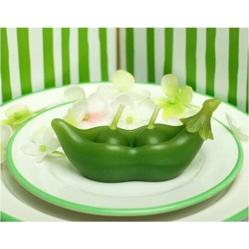 Creative Smokeless scented pea pod Candle for romantic wedding party gifts Children baby Birthday Party cake decorated candles