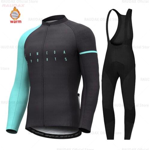 2021 New Team Cycling Jersey Winter Thermal Fleece Cycling Clothing Long sleeve Bike Pant Set MTB Ropa Ciclismo Maillot Wear