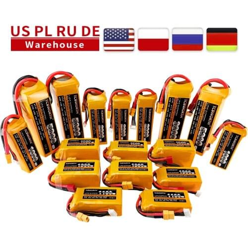 New 4S Lipo Battery 14.8v 1500 1800 2600 3300 3500 4000 5000 5200 6000mah RC Lipo Dean for RC Airplane Helicopter Quadcopter