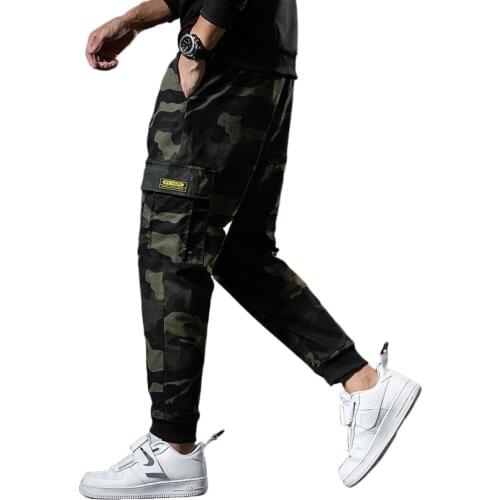 2021Spring and Autumn New Mens Casual Pants Camouflage Loose Sweatpants Large Size Cargo Pants Streetwear Men Mens Clothing