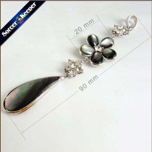 Collares New Natural Paua Abalone Shell Necklace Pendants Jewelry New Fashion Bijoux Women Leather Chain Necklaces SKA22