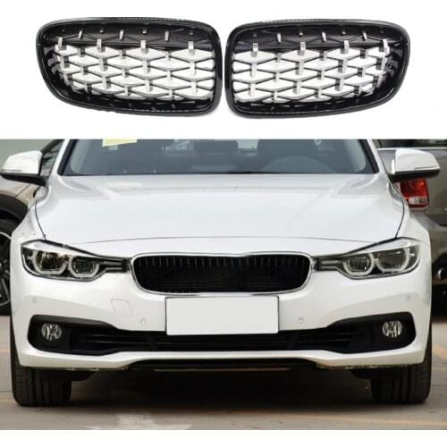 2Pcs Meteor Semi-electroplating Front Kidney Grills Grilles 51130054493 51130054494 51137263481 for BMW 3 Series F30 13-18