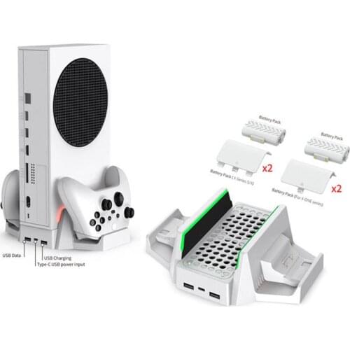 Handle Charger with Battery Pack for Xbox Series S Console Cooling Base Game Controller Base Charger Holder Game Accessories