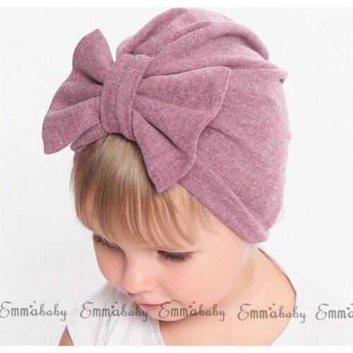 Cute Unisex Newborn Toddler Baby Boy Girls Knot Hat Cotton Soft Casual Solid Beanie Cap Hats One Size For Children