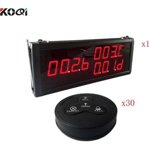 Guest Service System Popular In Restaurant Customer Satisfied This Wireless Equipment (1 display+ 30 call button)