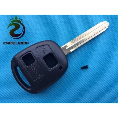 1Pcs Replacement Case For Toyota RAV 4 COROLLA AVENSIS CELICA PRUIS PICNIC CAMRY Remote Key FOB 2 Button Toy43 Blade No Logo Hot