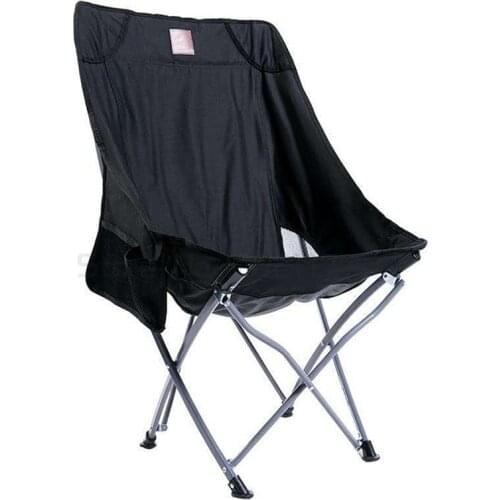 Outdoor folding chair back beach recliner Moon chair ultra light leisure portable fishing stool