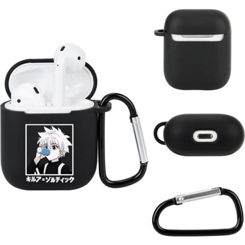 HUNTER x HUNTER Killua Zoldyck Anime TPU Protector Case for Airpods 1/2 Soft Silicone Protective Case Cover Charging Box