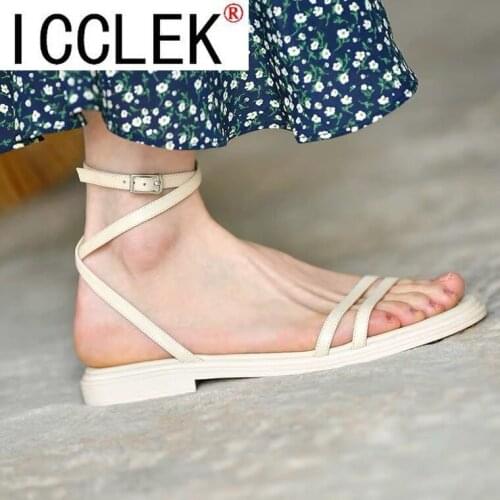 Womens Sandal Woman Platform Cross Tied Casual Shoe Summer Sexy Lady Ankle Wrap 2021 Shoes Sandals Flat Sandals Women Sandals