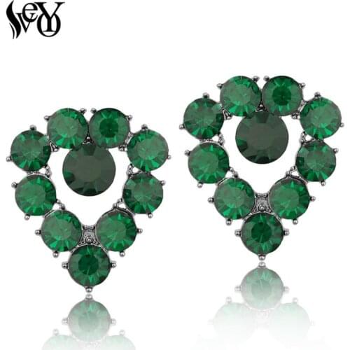 VEYO Triangular Rhinestone Cute Modern Stud Earrings for Women Wholesale Fashion Jewelry Free Shipping