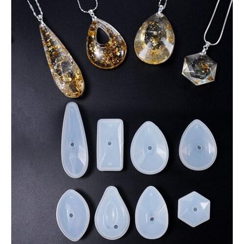 1PC 3D Silicone Pendant DIY Necklace Bracelet Jewelry Mold Pendants Crystal Scale Jewelry Resin Molds for Jewelry Making Tool