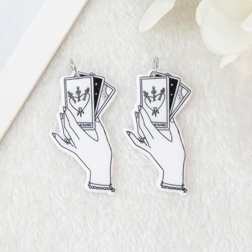 10Pcs/Lot Torat Divination Halloween Charms Acrylic Jewlery Findings For Earring Necklace Diy Making