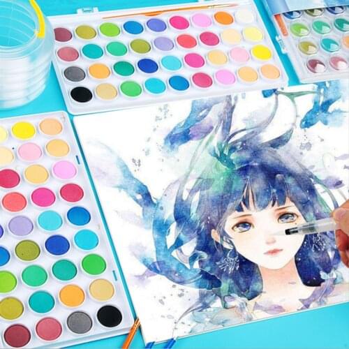 12/16/28/36Watercolor Paint Set Beginner Kindergarten Children Primary School Students Solid Watercolor Paint Hand-painted DIY