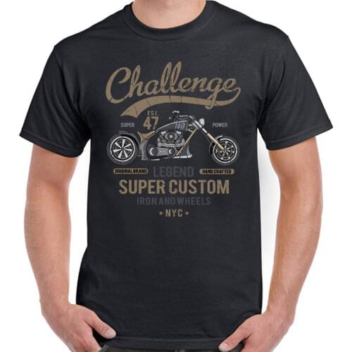 2019 Fashion Summer Style Challenge Legend Super Custom Mens Motorcycle T-Shirt Motorbike Bikes Chopper Tee shirt