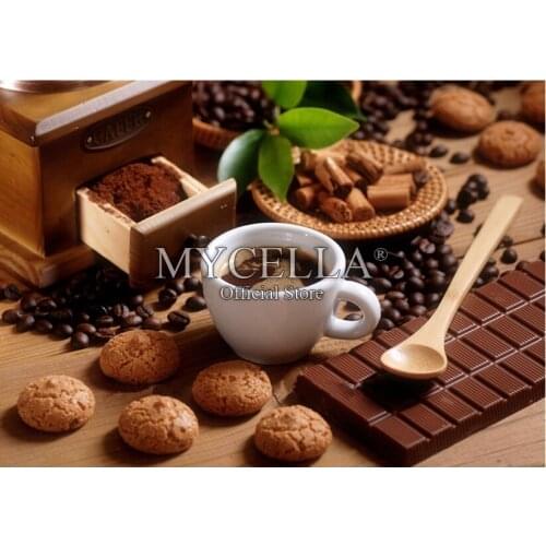 5D DIY Diamond Painting landscape Full Round Diamond Embroidery Coffee Cup Decorative Rhinestone Mosaic Home Decor Crafts Gift