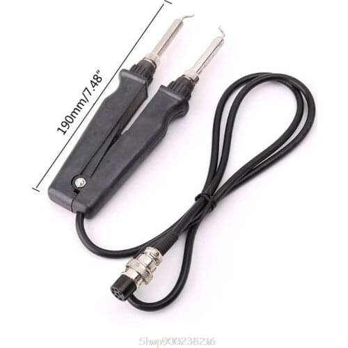902 ESD SMD Double Soldering Iron Tweezer Handle Clip Heating Plier Soldering Station Accessories D16 20 Dropship
