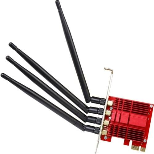 AC1900 Wireless PCI-E Networks Card Duals Band WiFi Adapter Card for Desktop PC NK-Shopping