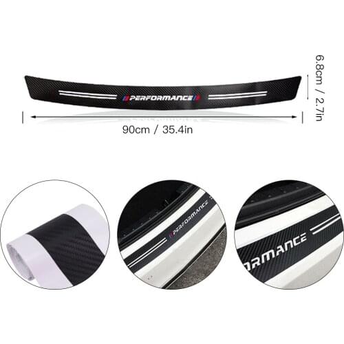 90 cm Car Sticker Fit for BMW 1 2 3 4 5 6 7 M3 M4 Z4 Series Trunk Carbon Fiber Texture Bumper Guard Decor Sticker/Strip Trim