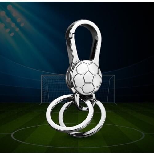 Football keychain key ring carabiner key chain creative car keychain for men high quality sleutelhanger chaveiro llaveros hombre
