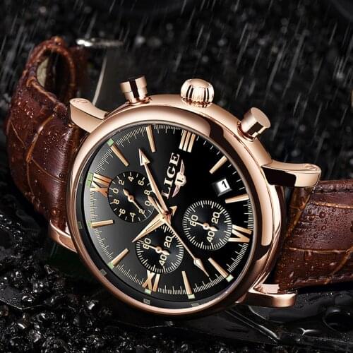 LIGE New Mens watches Casual Fashion Waterproof Business Watch Men Top Brand Luxury Chronograph Male Clock Relogio Masculino+Box