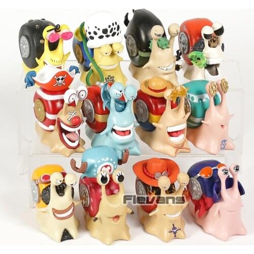 Chopper Ace Usopp Robin Nami Franky Buggy Law Brook Den Den Mushi Figure Model Toys 12pcs/set