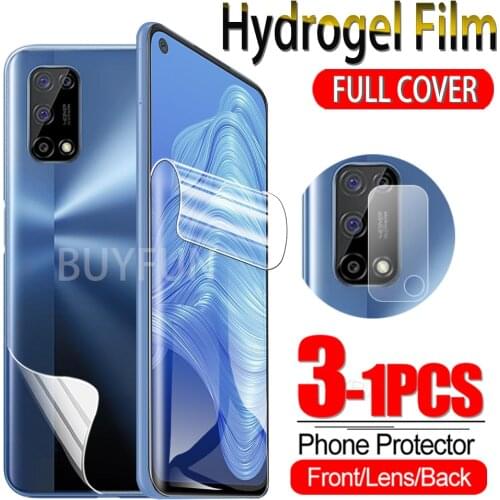 1-3PCS Hydrogel Film For OPPO Realme 7 5G Full Cover Water Gel Soft Films HD For Realme7 5G Back/Front/Camera Film Not Glass